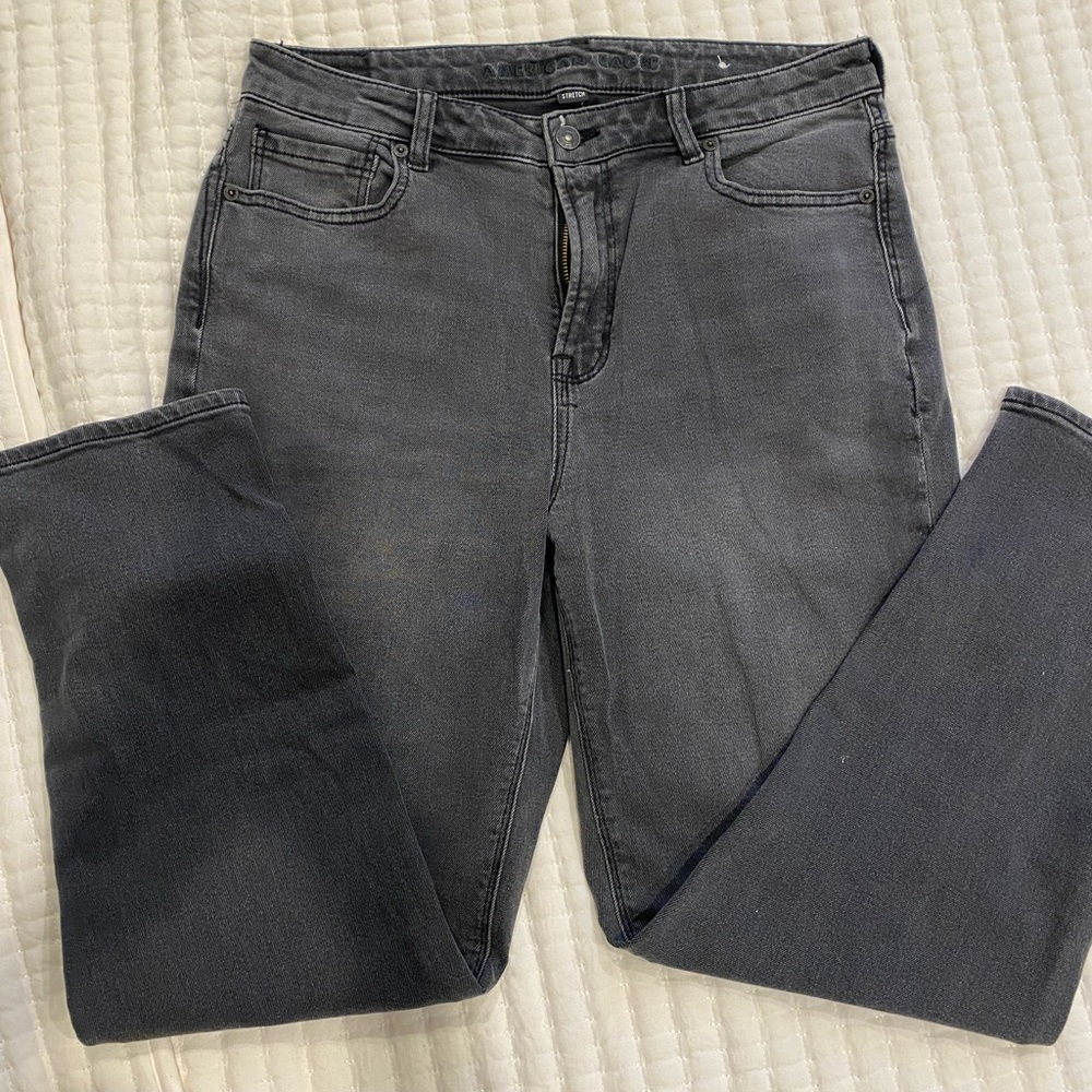 American Eagle Outfitters Gray Straight Leg Jeans